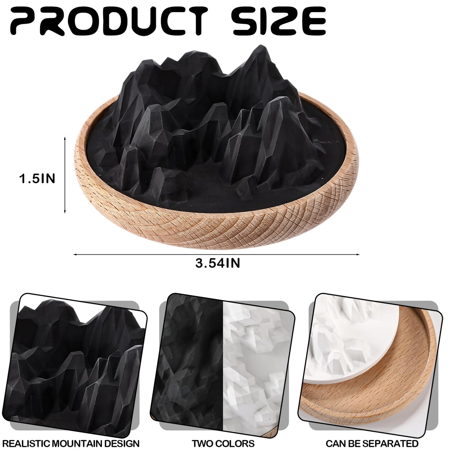 Maxdot Mountain Passive Stone Diffuser (2 Pcs) – Non-Electric Aromatherapy for Car, Home & Office