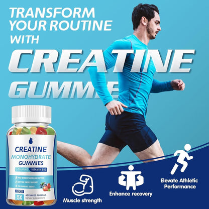 MaxHemp Creatine Monohydrate Gummies - 5g per Serving, Sugar Free & Vegan