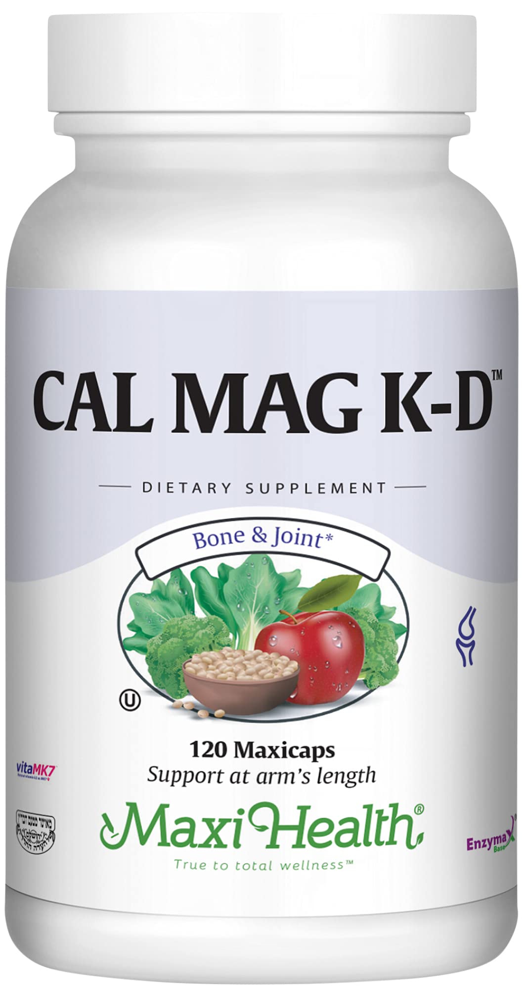 Maxi Health Calcium Magnesium Vitamin D3 K2 - Bone & Joint Support (120 Caps)
