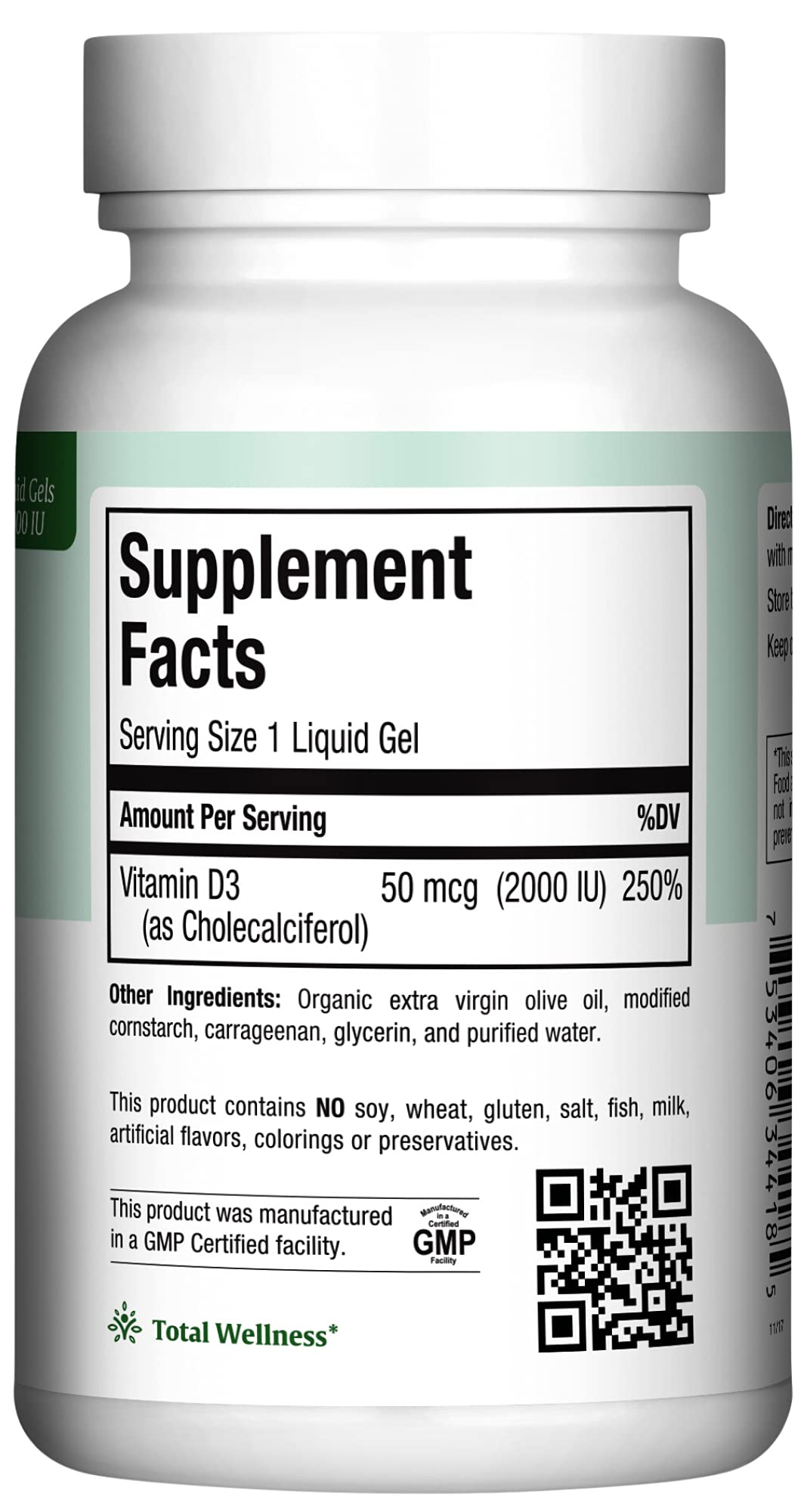 Maxi Health Kosher Vitamin D3 2000IU - 180 Liquid Gel | Immune Support & Bone Health