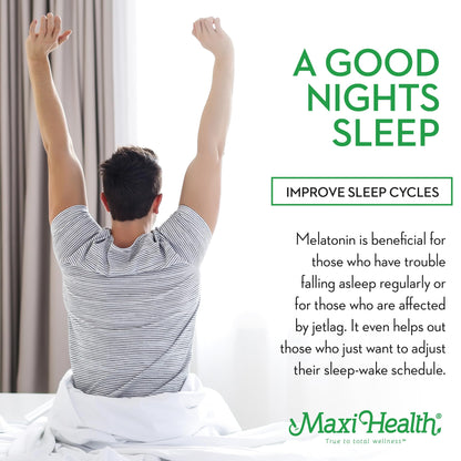 Maxi Health Mel-O-Chew 1mg Melatonin – Fast-Acting Sleep Aid with Enzymax | Kosher (100 Units)
