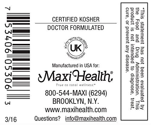 Maxi Health Multivitamin for Women & Men – Kosher, Non-GMO – 60 Capsules