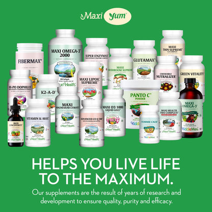 Maxi Health Vitamin D Gummies - 60 Count (1000 IU D3)