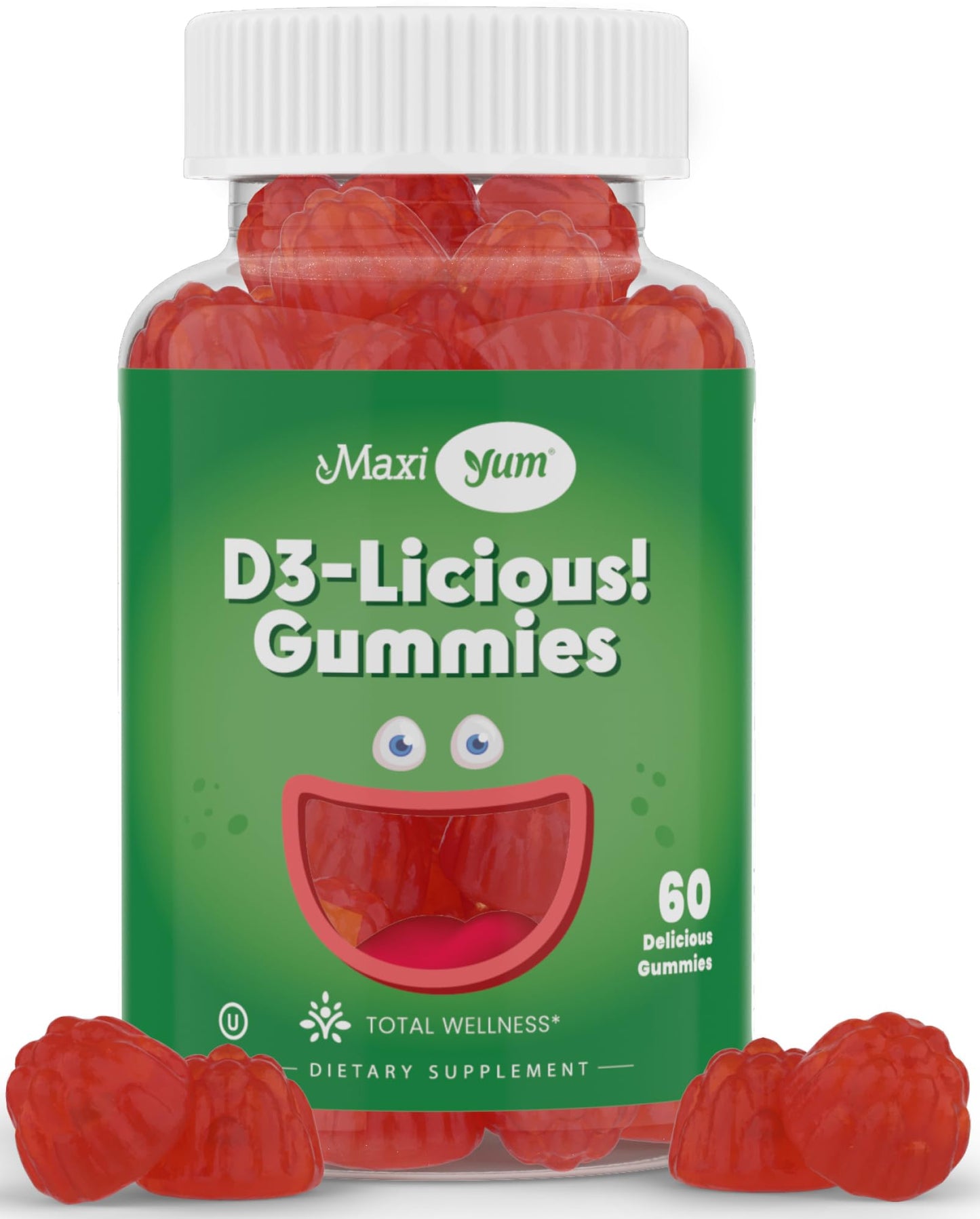 Maxi Health Vitamin D Gummies - 60 Count (1000 IU D3)