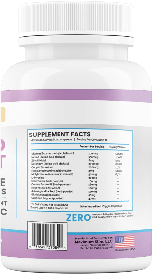 Maximize Within Thyroid Support for Women & Men | Focus, Clarity & Energy (60 Count, Pack of 2)