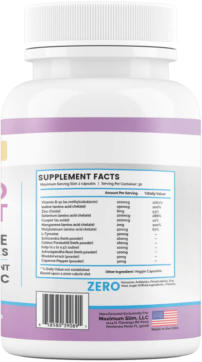 Maximize Within Thyroid Support for Women & Men | Focus, Clarity & Energy (60 Count, Pack of 2)