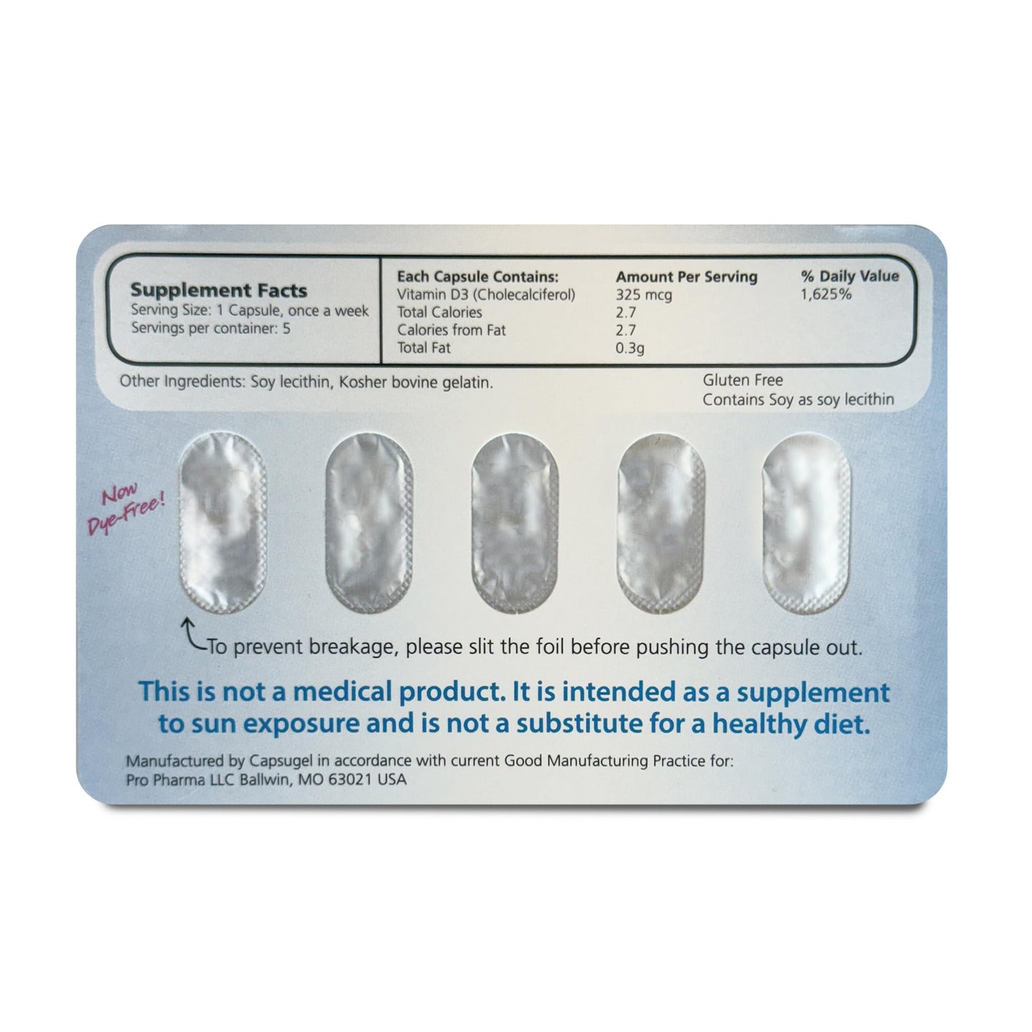Maximum D3 13,000 IU – 5 Capsules Total (5-Week Supply) – Packaging May Vary