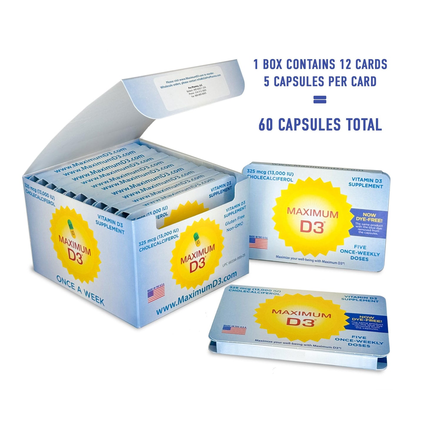 Maximum D3 13,000 IU Box – 60 Capsules (60-Week Supply) | Vitamin D3