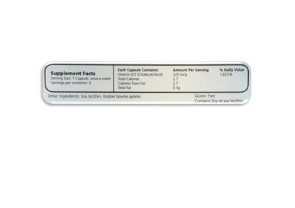 Maximum D3 13,000 IU – 5 Capsules Total (5-Week Supply) – Packaging May Vary