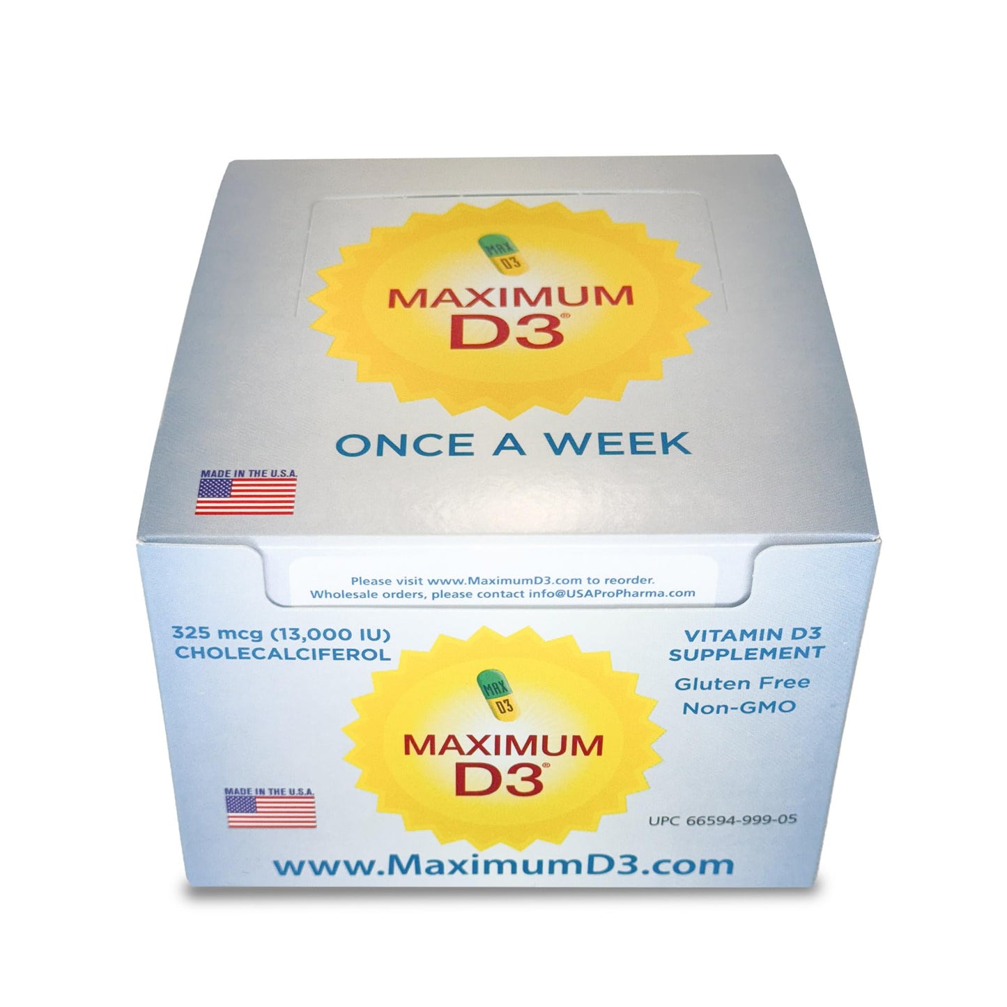Maximum D3 13,000 IU Box – 60 Capsules (60-Week Supply) | Vitamin D3