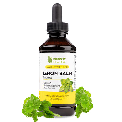 Maxx Herb Lemon Balm Extract | Max Strength Liquid Tincture (Alcohol Free) | 4 oz