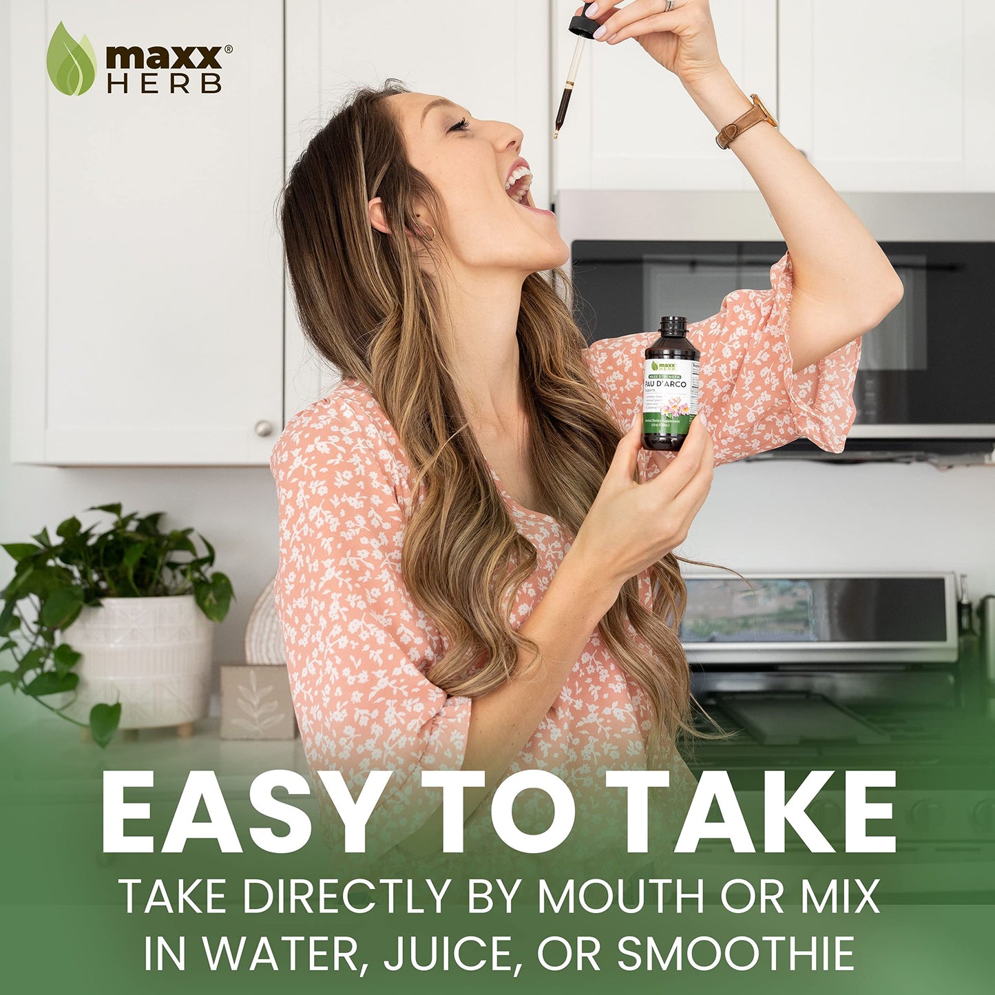Maxx Herb PAU D'Arco Tincture - Max Strength PAU D'Arco Extract for Immune Support - 4 Oz Bottle