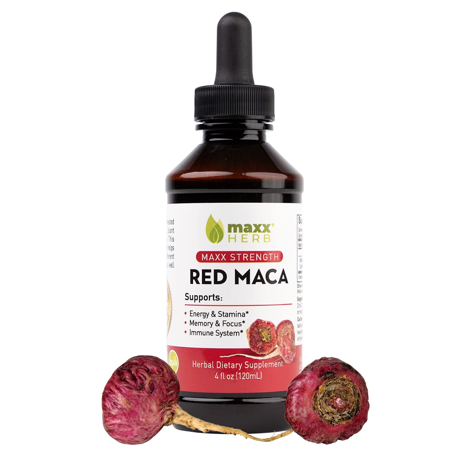 Maxx Herb Red Maca Root Extract | Max Strength Liquid Drops 4oz