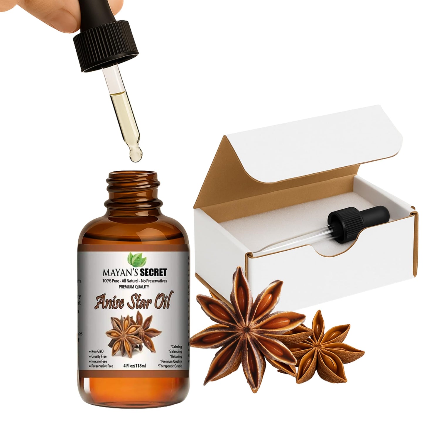 Mayan's Secret 4oz Anise Star Essential Oil - Pure & Undiluted