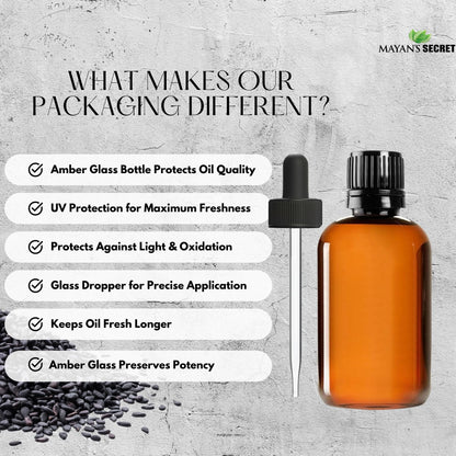 Mayan's Secret 4oz Cold-Pressed Black Cumin Seed Oil – Organic Virgin Nigella Sativa