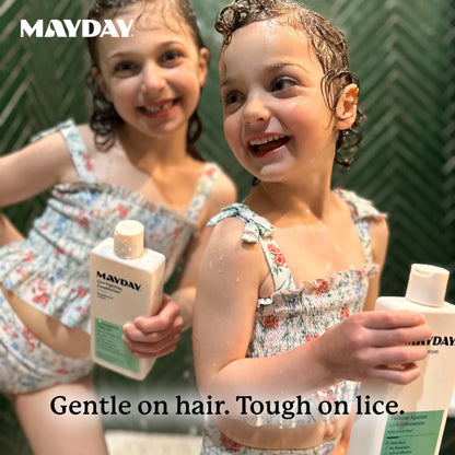 MAYDAY Daily Lice Routine Bundle – Non-Toxic 12oz Shampoo & 12oz Conditioner | Sandalwood & Mint