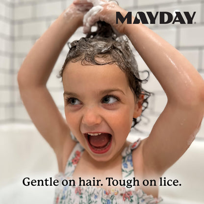 MAYDAY Lice Prevention Shampoo: Sandalwood & Mint, Non-Toxic (12oz)