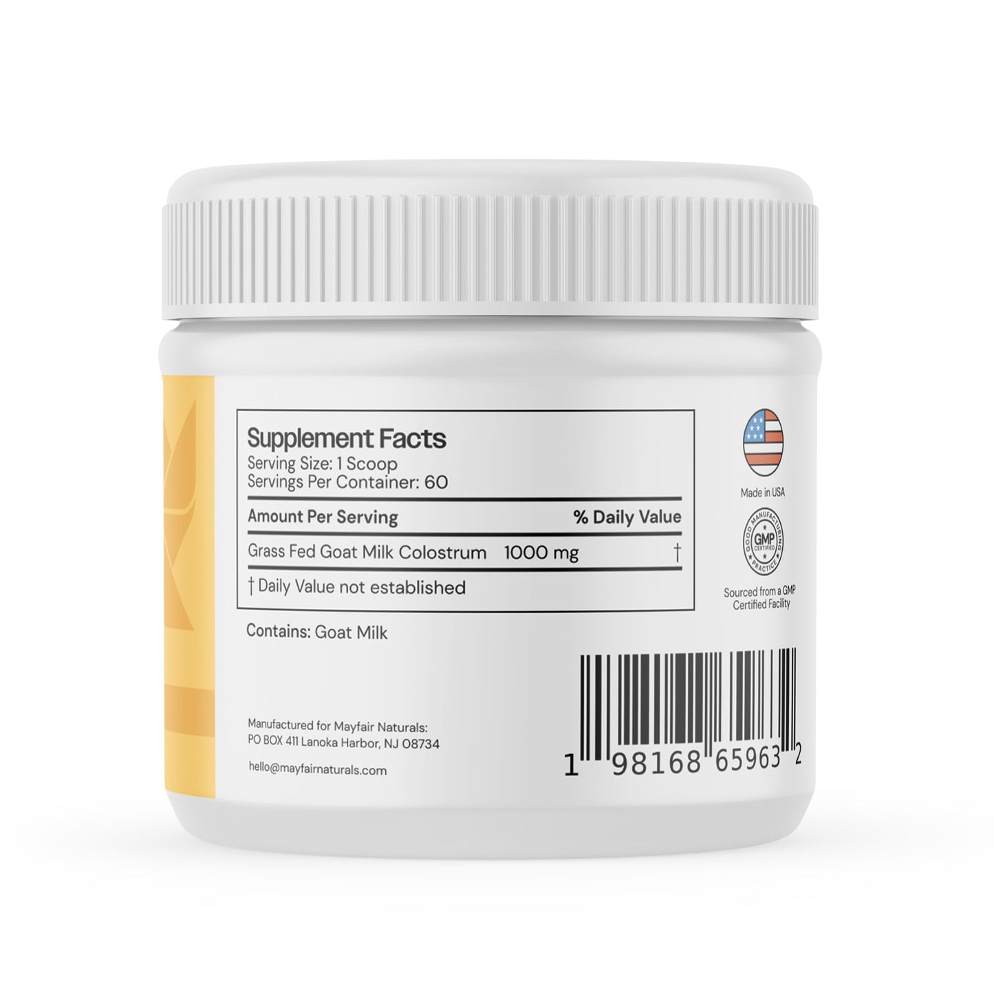 Mayfair Naturals Goat Milk Colostrum Powder – Grass-Fed, Immune & Gut Health (60g)