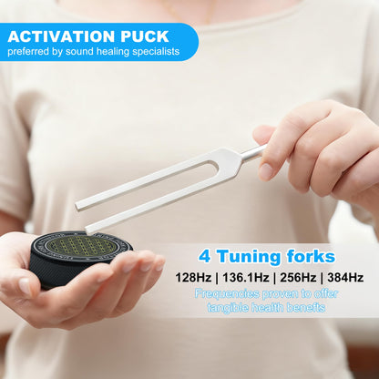 Mayful Tuning Forks for Healing Set – 128Hz, 136Hz, 256Hz, 384Hz with Activator