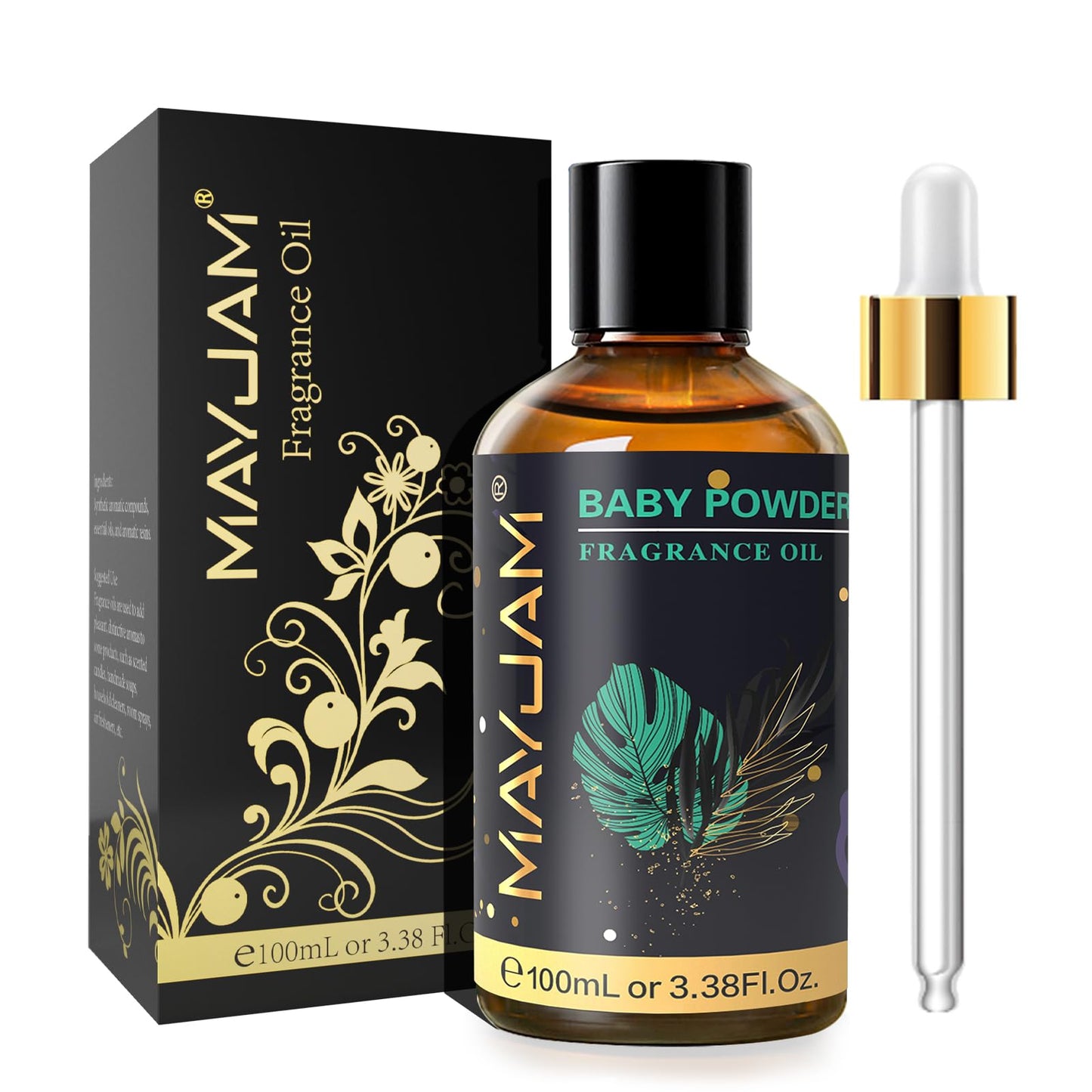 MAYJAM Baby Powder Fragrance Oil 100ml with Glass Dropper – Diffuser & DIY