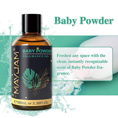 MAYJAM Baby Powder Fragrance Oil 100ml with Glass Dropper – Diffuser & DIY