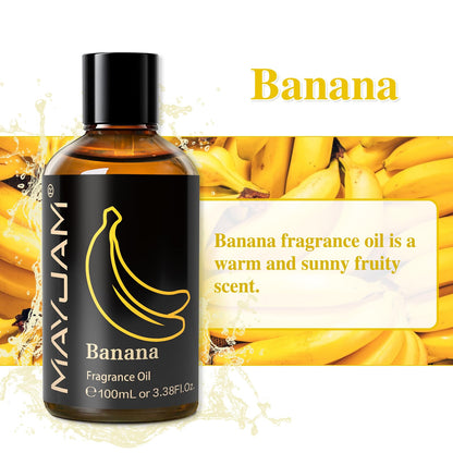 MAYJAM Banana Fragrance Oil 100ml with Glass Dropper – Diffusers, Soap & Candle Making