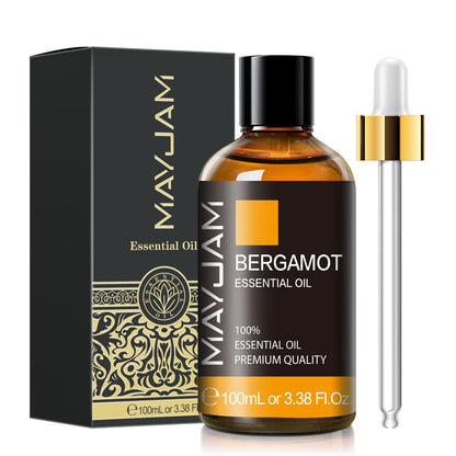 MAYJAM Bergamot Fragrance Oil 100ml with Glass Dropper - Diffuser