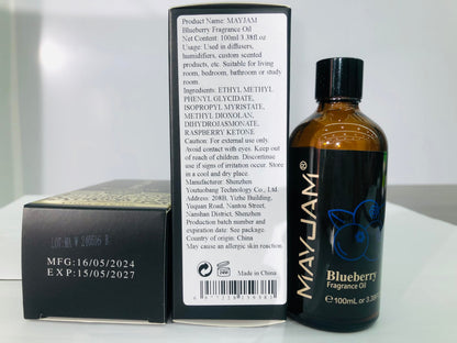 MAYJAM Blueberry Fragrance Oil 100ML | Glass Dropper | Diffuser, Soap & Candle Making
