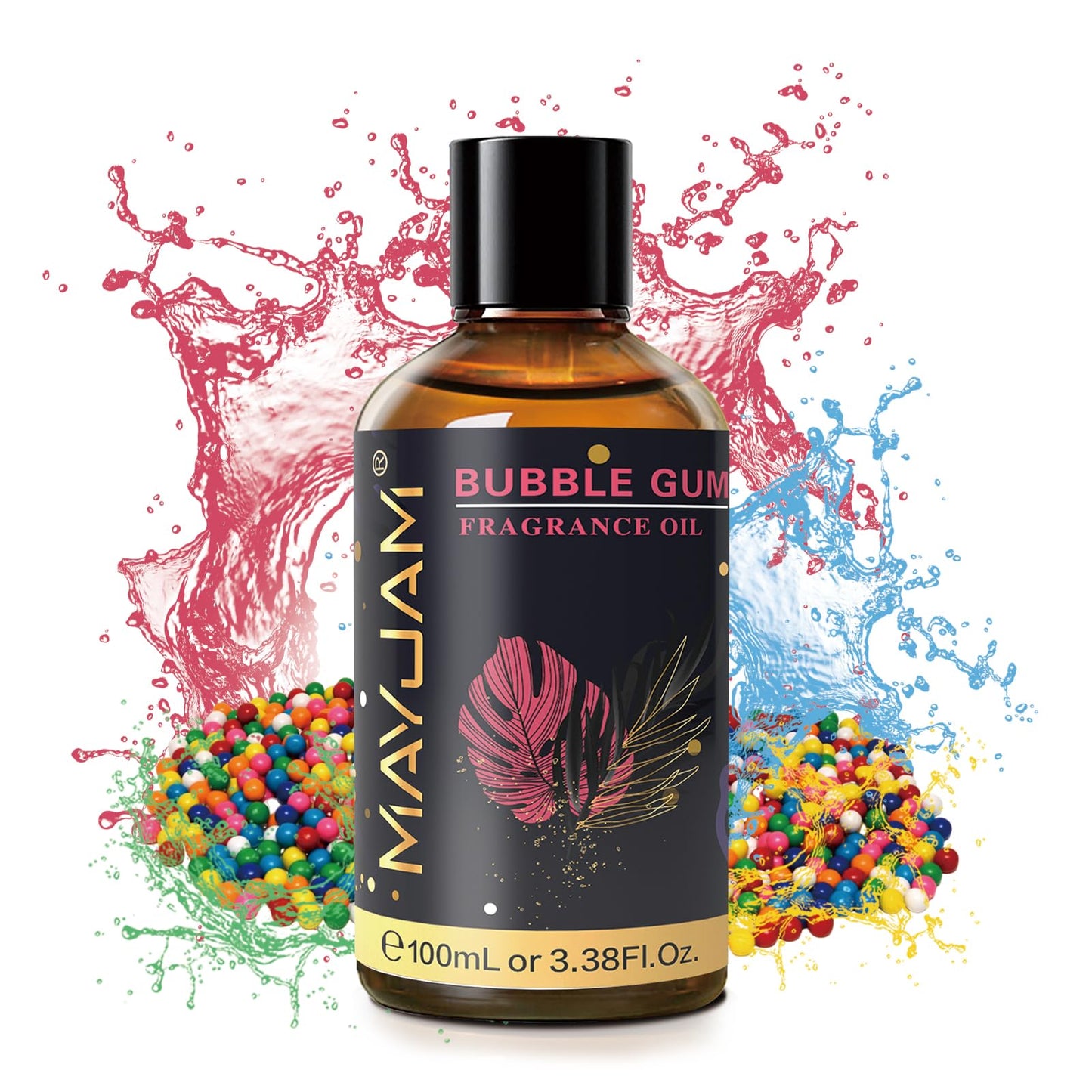 MAYJAM Bubble Gum Fragrance Oil 100ml | Glass Dropper for Diffusers, Soap & Candles