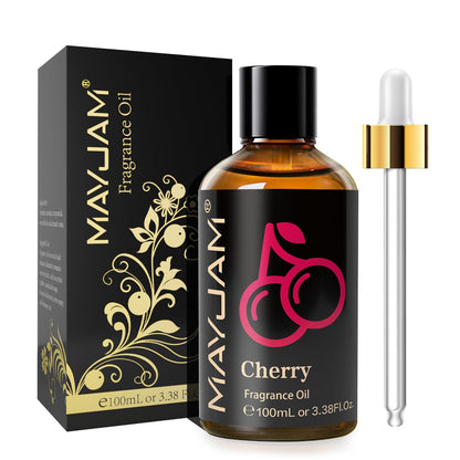 MAYJAM Cherry Fragrance Oil 100ml | Long-Lasting Diffuser Oil with Glass Dropper