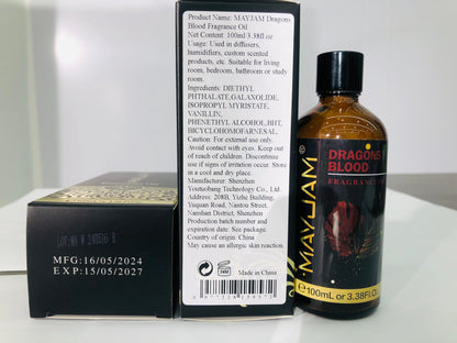 MAYJAM Dragons Blood Fragrance Oil 100ml | Glass Dropper | Diffusers, Soap & Candle Making