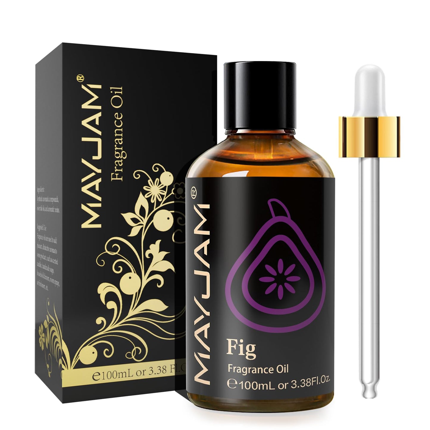 MAYJAM Fig Fragrance Oil 100ML with Glass Dropper – Diffuser & DIY Home Scents