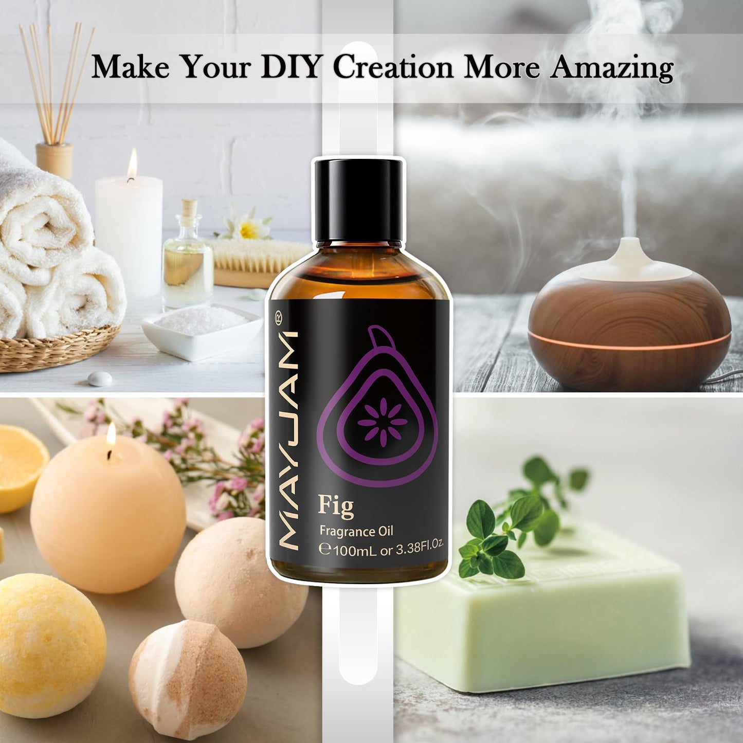 MAYJAM Fig Fragrance Oil 100ML with Glass Dropper – Diffuser & DIY Home Scents
