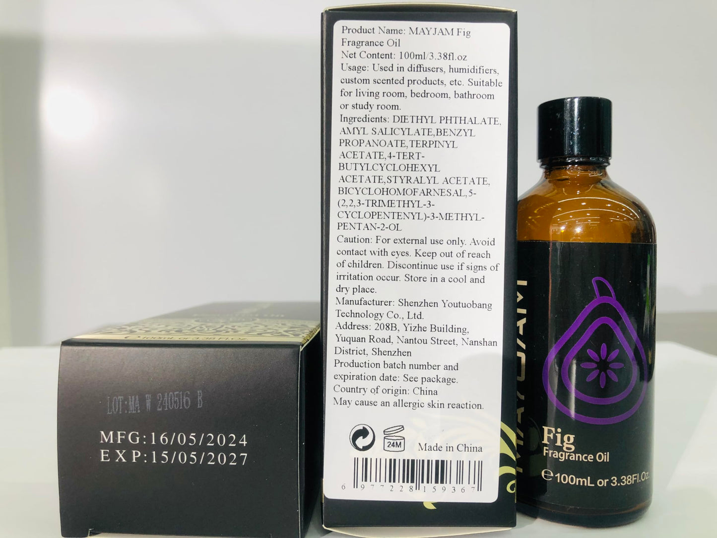 MAYJAM Fig Fragrance Oil 100ML with Glass Dropper – Diffuser & DIY Home Scents