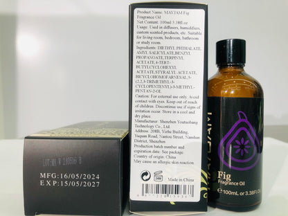 MAYJAM Fig Fragrance Oil 100ML with Glass Dropper – Diffuser & DIY Home Scents