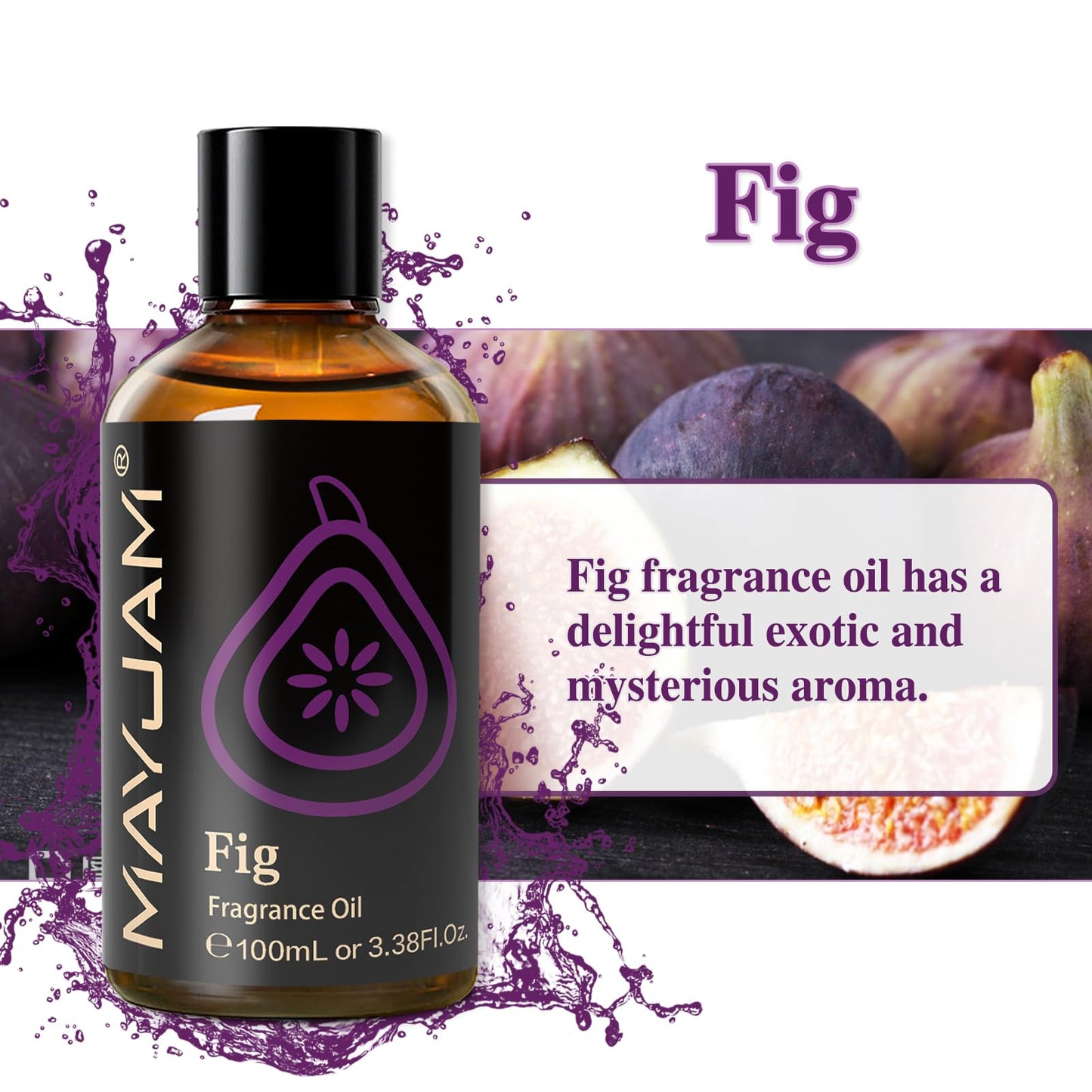 MAYJAM Fig Fragrance Oil 100ML with Glass Dropper – Diffuser & DIY Home Scents