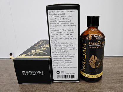 MAYJAM Fresh Linen Fragrance Oil – 100ml Diffuser Essential Oil