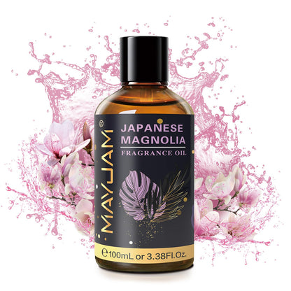 MAYJAM 100ML Japanese Magnolia Fragrance Oil with Glass Dropper – Diffuser & DIY Soap/Candle