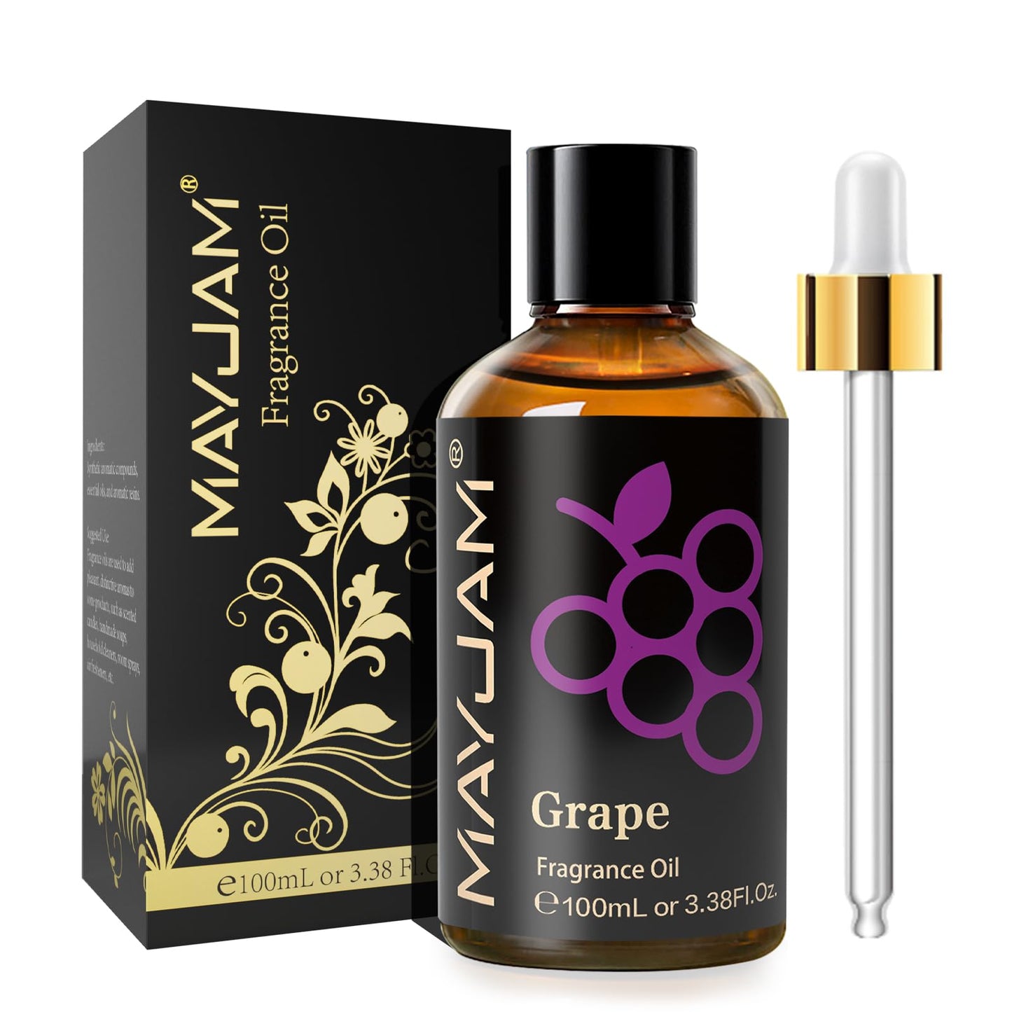 MAYJAM 100ML Grape Fragrance Oil with Glass Dropper – Diffusers & DIY