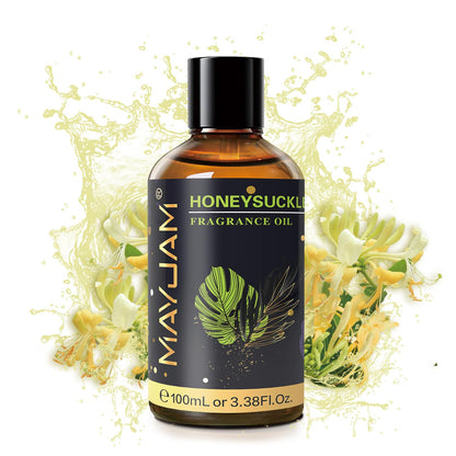 MAYJAM Honeysuckle Fragrance Oil – 100ml Diffuser Essential Oil with Glass Dropper