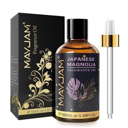 MAYJAM 100ML Japanese Magnolia Fragrance Oil with Glass Dropper – Diffuser & DIY Soap/Candle