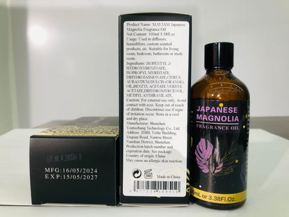 MAYJAM 100ML Japanese Magnolia Fragrance Oil with Glass Dropper – Diffuser & DIY Soap/Candle