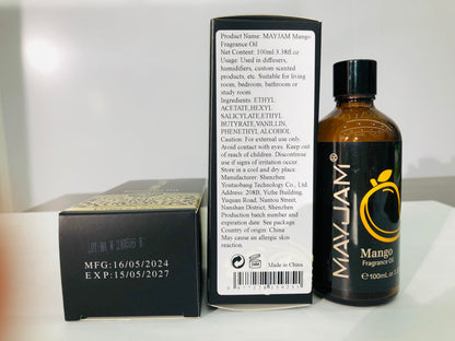 MAYJAM Mango Fragrance Oil 100ML with Glass Dropper - Diffuser & DIY Soap, Candle Making