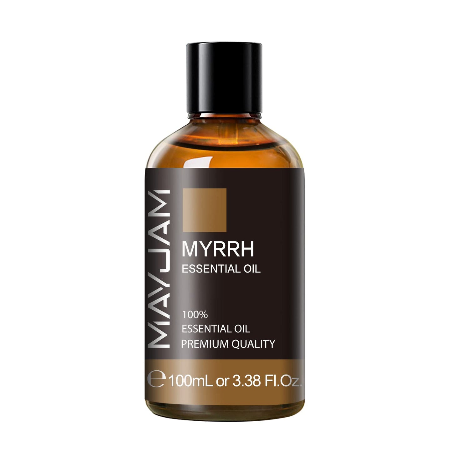 MYRRH Essential Oil 100ml (3.38 fl oz) – MAYJAM Premium Myrrh Oil with Glass Dropper for Diffuser & Candle Making
