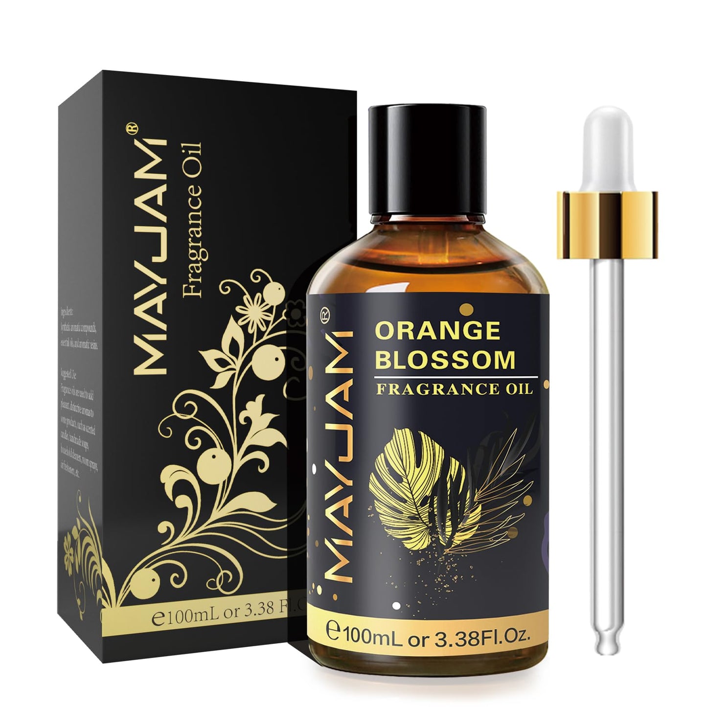 MAYJAM 100ML Orange Blossom Fragrance Oil with Glass Dropper – Diffuser & DIY Soap Candle Making