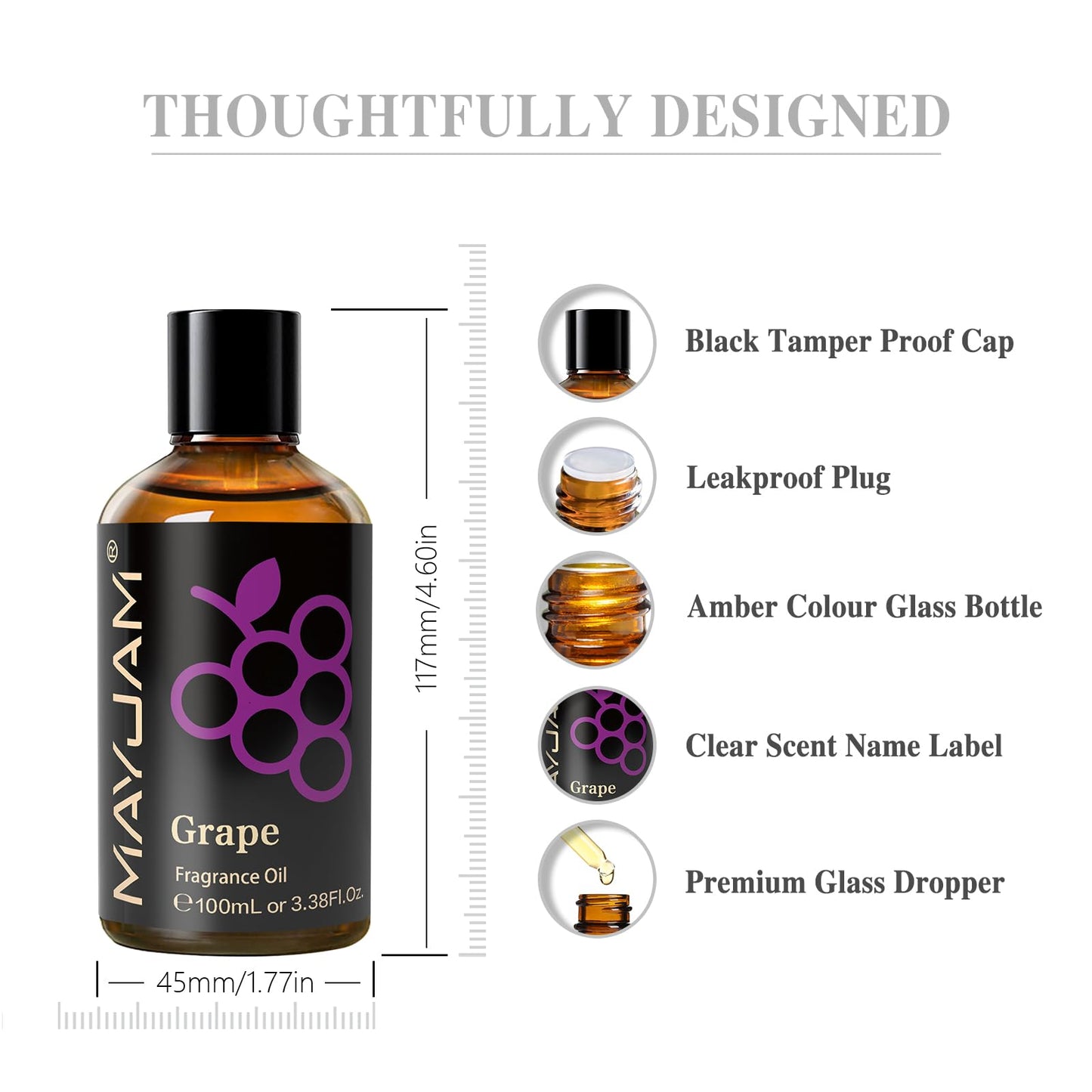 MAYJAM 100ML Grape Fragrance Oil with Glass Dropper – Diffusers & DIY