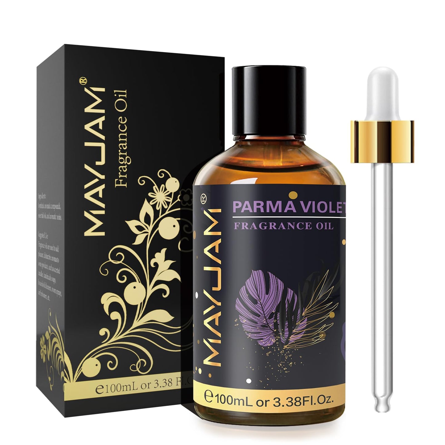 MAYJAM Parma Violet Fragrance Oil 100ml – Glass Dropper for Diffusers