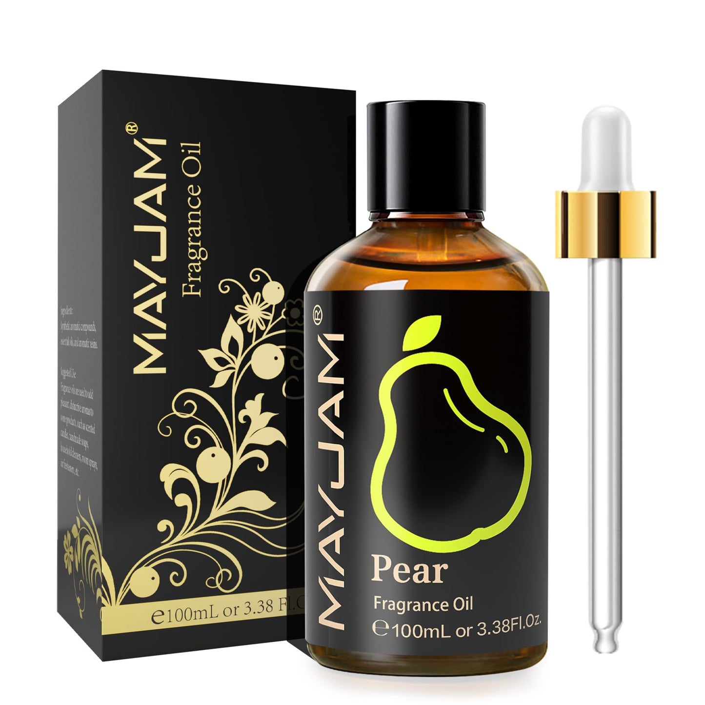 MAYJAM Pear Fragrance Oil 100ml – Diffuser & DIY Soap, Candle Making