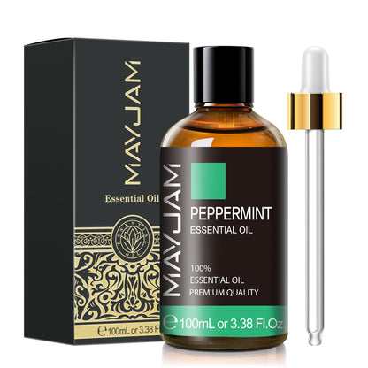 MAYJAM Peppermint Essential Oil - 3.38 fl oz | Premium Pure for Diffusers, Soap & Candles