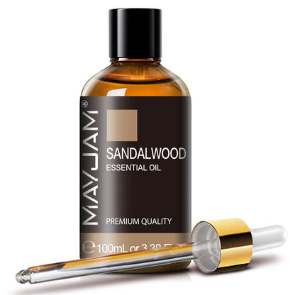 MAYJAM Sandalwood Essential Oil - 100ML Bottle for Diffuser, Soap & Candle Making